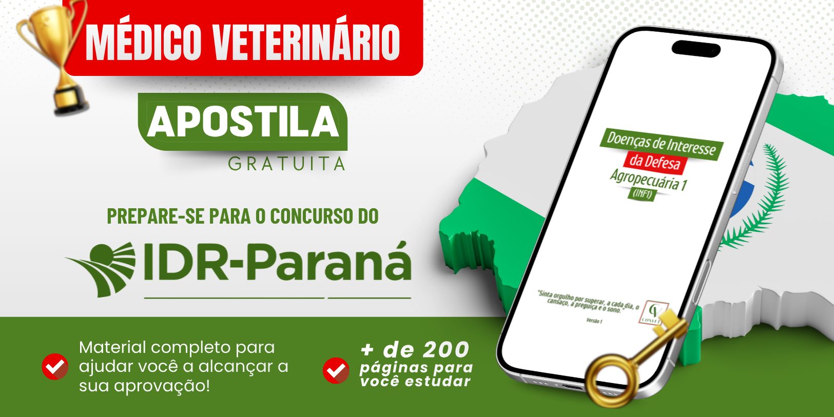 Banner de apostila gratuita para o concurso IDR-PR.