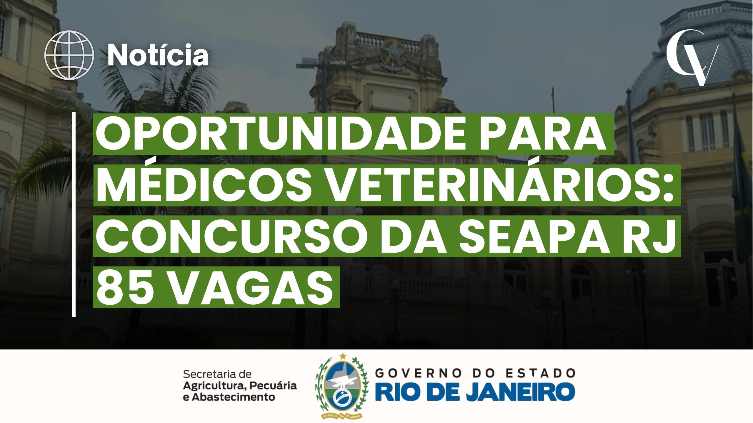 Concurso Seapa RJ: 45 previstas para médicos veterinários
