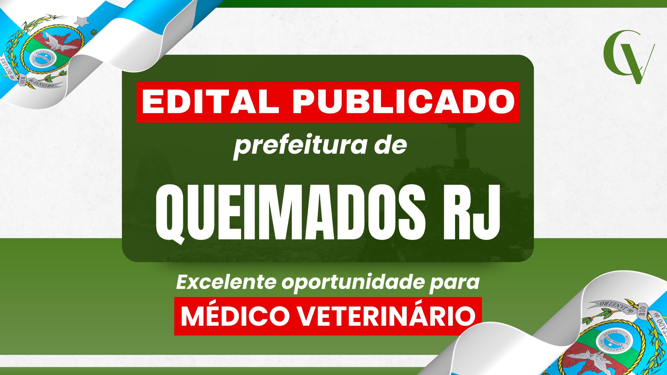 Edital publicado para a Prefeitura de Queimados, no Rio de Janeiro, com oportunidade para médico veterinário